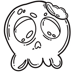 Skull line art