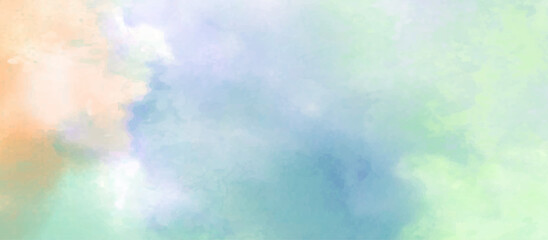 Abstract natural blue creative of a hand painting blue sky  cloudy summer season watercolor texture grunge beautiful concept wallpaper.