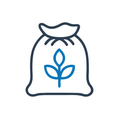 Bag of grain icon, Grain Wheat Crops Vector Icon