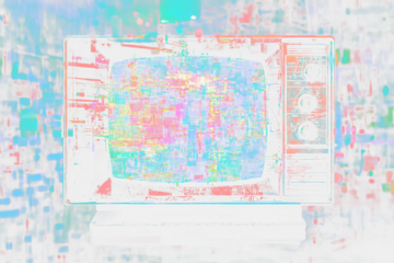 Vintage TV Static and Noise Endless Pattern with Clear Overlay