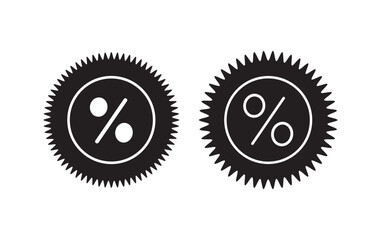 Discount icon vector isolated on white background. Discount tag icon.