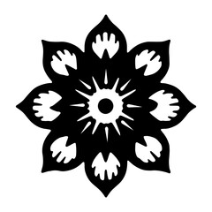 geometrical Mandala Clipart, coloring book interior, Muslim mandala, Line art, Round Ornament Pattern, Illustration of mandala art decor design, silhouette, illustration.