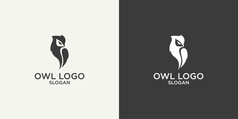  illustration of owl luxury logo. owl logo. Design logos, icons and business cards. Premium vector.