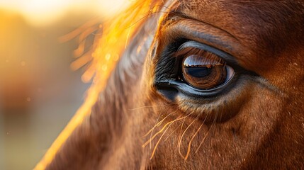 The Equestrian Essence: Intricate Details of a Horse's Eye