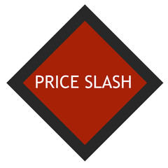 Bold 'PRICE SLASH' text on a dynamic background, ideal for retail promotions, discount campaigns, and e-commerce banners. Perfect for attracting attention to special offers and sales.