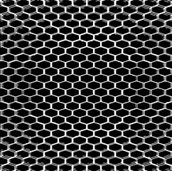 Rough, irregular texture composed of monochrome geometric elements. Overlay distressed grunge background. Abstract vector illustration. Isolated on white background. EPS10