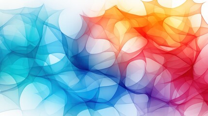 Vibrant Geometric Network. Graph Theory Background. Abstract Colorful Polygonal Space with Connected Lines and Dots.