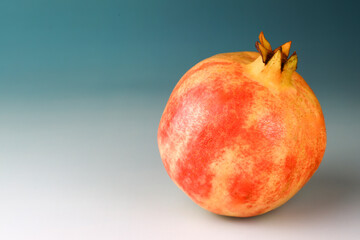 pomegranate isolated on black