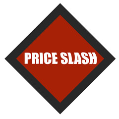 Bold 'PRICE SLASH' text on a dynamic background, ideal for retail promotions, discount campaigns, and e-commerce banners. Perfect for attracting attention to special offers and sales.