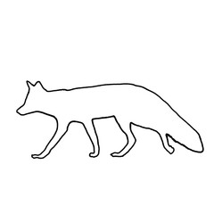 Fox Outline | Fox Clipart | Fox Silhouette