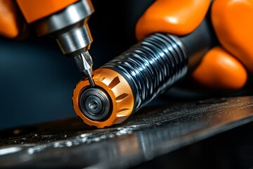 Torque wrench used to apply precise pressure while tightening bolts on a mechanical project