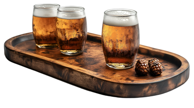 Beer and Chocolates on a Serving Tray