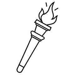 Torch Light Vector Art