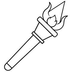 Torch Light Vector Art