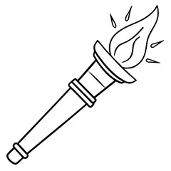 Torch Light Vector Art