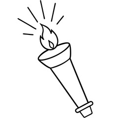 Torch Light Vector Art
