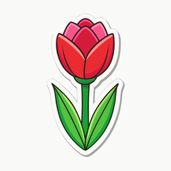 Tulip Vector Sticker Art