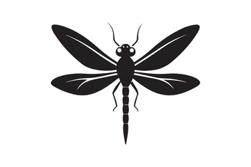 Dragonfly silhouette vector illustration, Dragonfly silhouette vector, Dragonfly silhouette  drawing