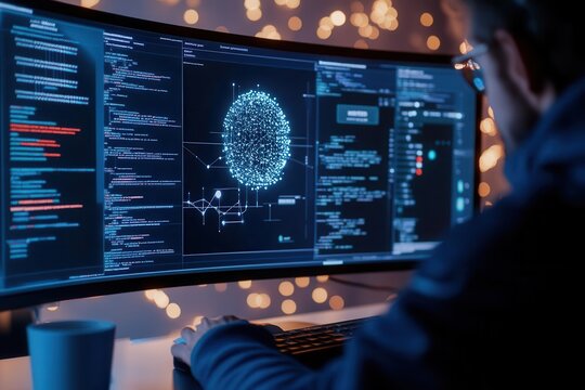 Cybersecurity expert analyzing a reverse-engineered malware