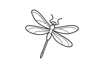Dragonfly silhouette vector illustration, Dragonfly silhouette vector, Dragonfly silhouette  drawing