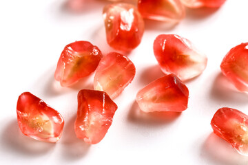 pomegranate isolated on white