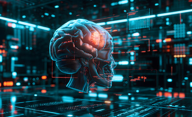 background with space, artificial intelligence automatic 