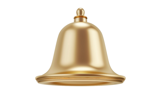 Ringing bell notification icon isolated on transparent background