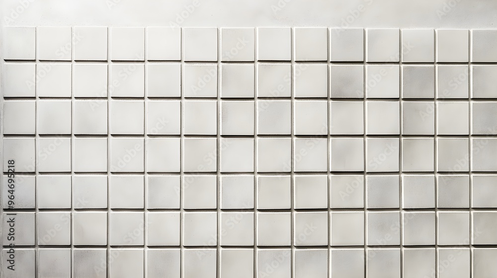 Poster white square tiles pattern background texture