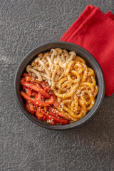 Udon noodles bowl
