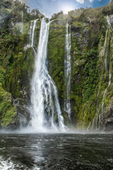 Fototapeta premium Stirling Falls, Milford Sound, Fiordland, New Zealand