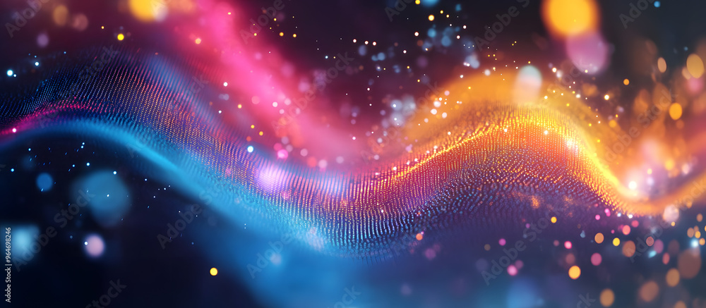 Poster digital background, can be used in the description of network abilities, technological processes, di