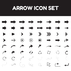 Vector arrow icon set. different arrow sign simple illustration.