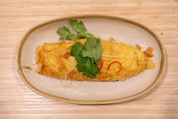 Egg omelette with herbs