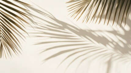 Obraz premium Tropical Shadows on Neutral Background