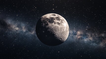 Obraz premium Majestic Moon in Cosmic Space