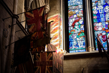 stained glass window in church