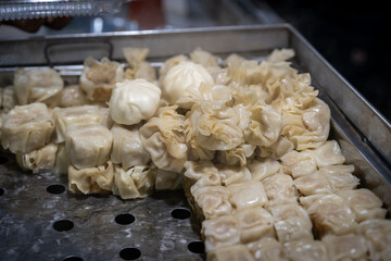 Variety of chinese dimsum on
