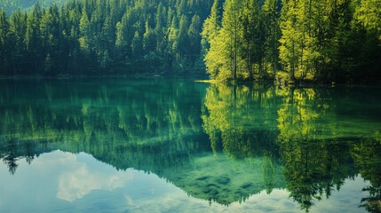 Crystal Clear Lake Reflection 