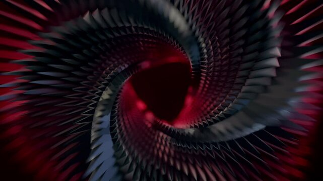 Background with infinite motion of a shiny figure. 3d rendering 4K