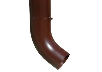 Gutter connection elbow for rainwater system isolated on white