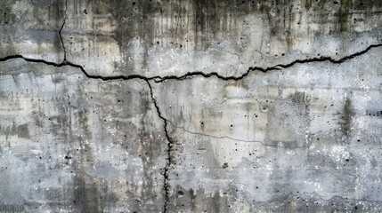 Obraz premium Texture of a cracked line on a concrete wall