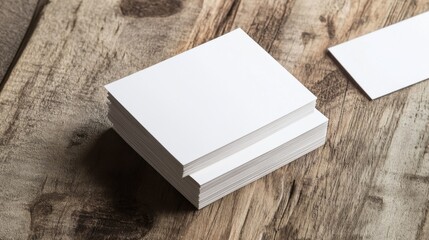 Fototapeta premium Blank Notepad on Rustic Wood