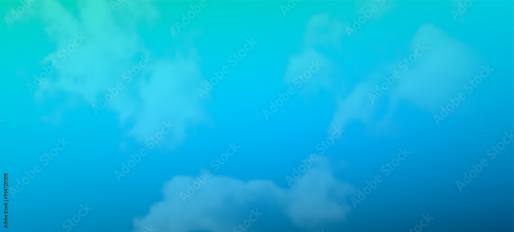 Poster modern colorful gradient background with clouds