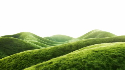 Lush green hills stretching into the distance