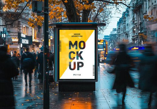 Outdoor advertising poster mockup  - generative ai image