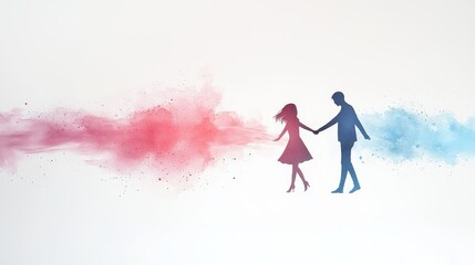 Colorful Abstract Background Celebrating the Bliss of Enduring Companionship