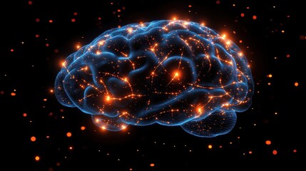 Fototapeta premium abstract glowing brain