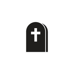Fototapeta premium Minimalist rip gravestone icon depicting death
