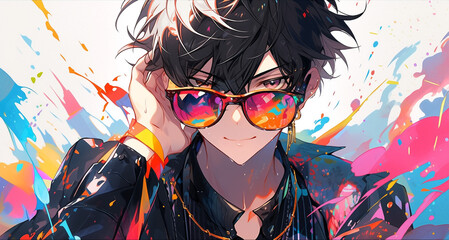A handsome anime boy , 4k, wallpaper