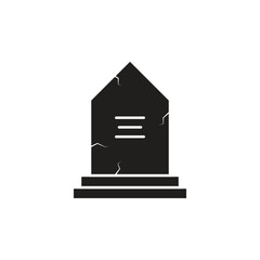 Minimalist rip gravestone icon depicting death